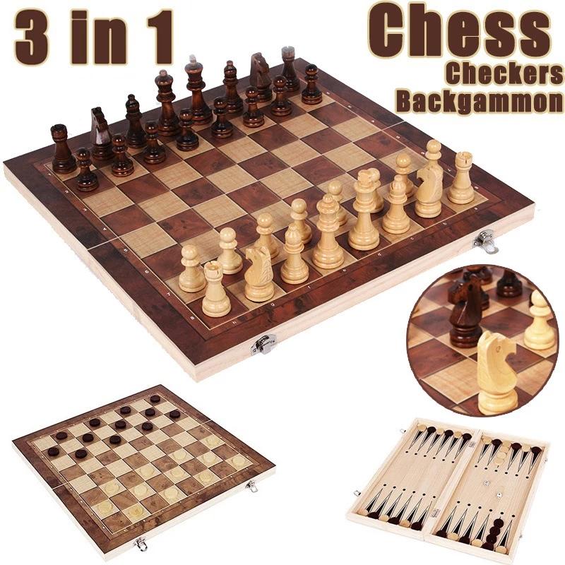 Magnetic Travel Chess - 3 in 1 체스 보드, 접이식