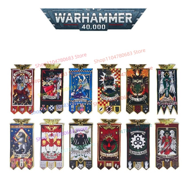 Board Game Warhammer 40K - 40K 스페이스 마린 챕터 배너 합금