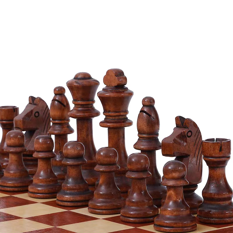 Magnetic Travel Chess - 32 조각 나무 체스 킹 높이