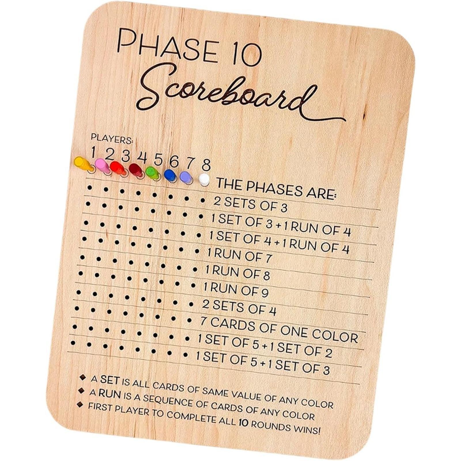 Board Game Template - 나무로 만든 1카운트 페이즈 10 점수판(8개의