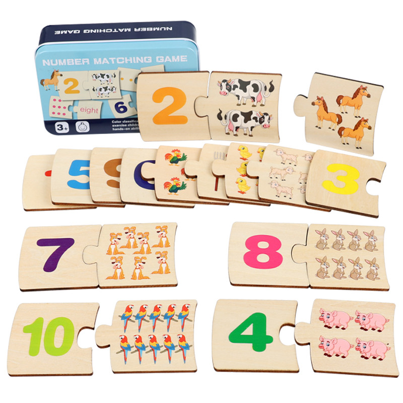 Board Game For 6 Years Old - 어린이 철제 상자 숫자 학습 나무