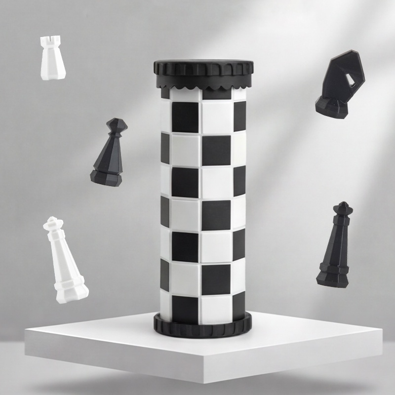 Magnetic Travel Chess - 여행용 수납 가능 국제 체스 세트,