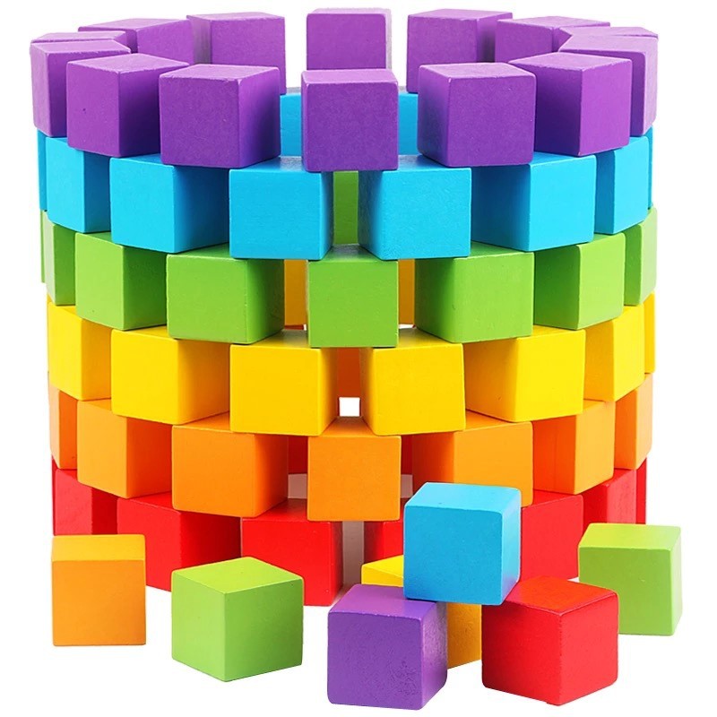 Board Game For 6 Years Old - 30 개/몫 2X2CM 나무 다채로운 큐브