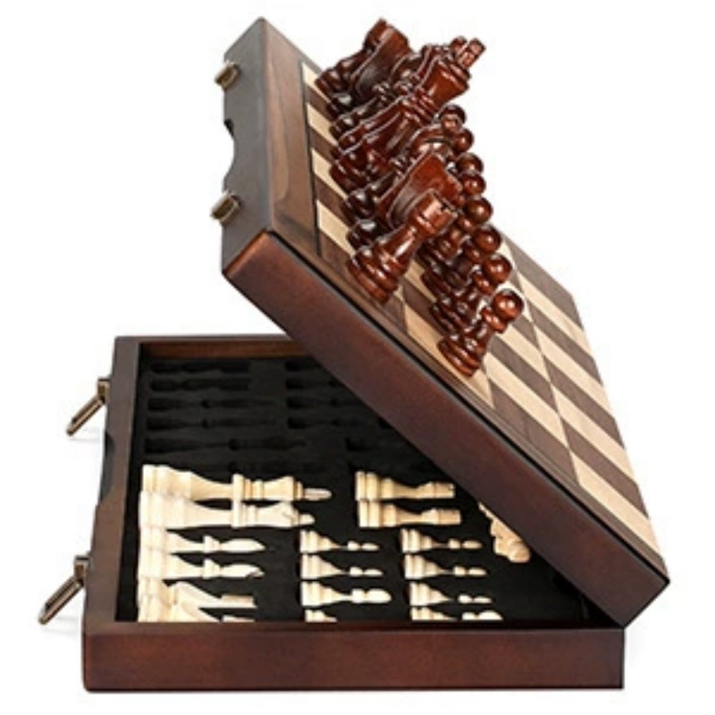 Magnetic Travel Chess - 나무 자석 체스 세트 (성인 및
