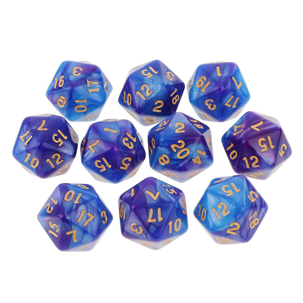 Board Game Electronic Table - 10pcs 다면체 20 양면 주사위 D20