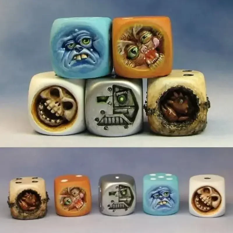 Board Game Monster - 레진 몬스터 페이스 주사위 세트 할로윈