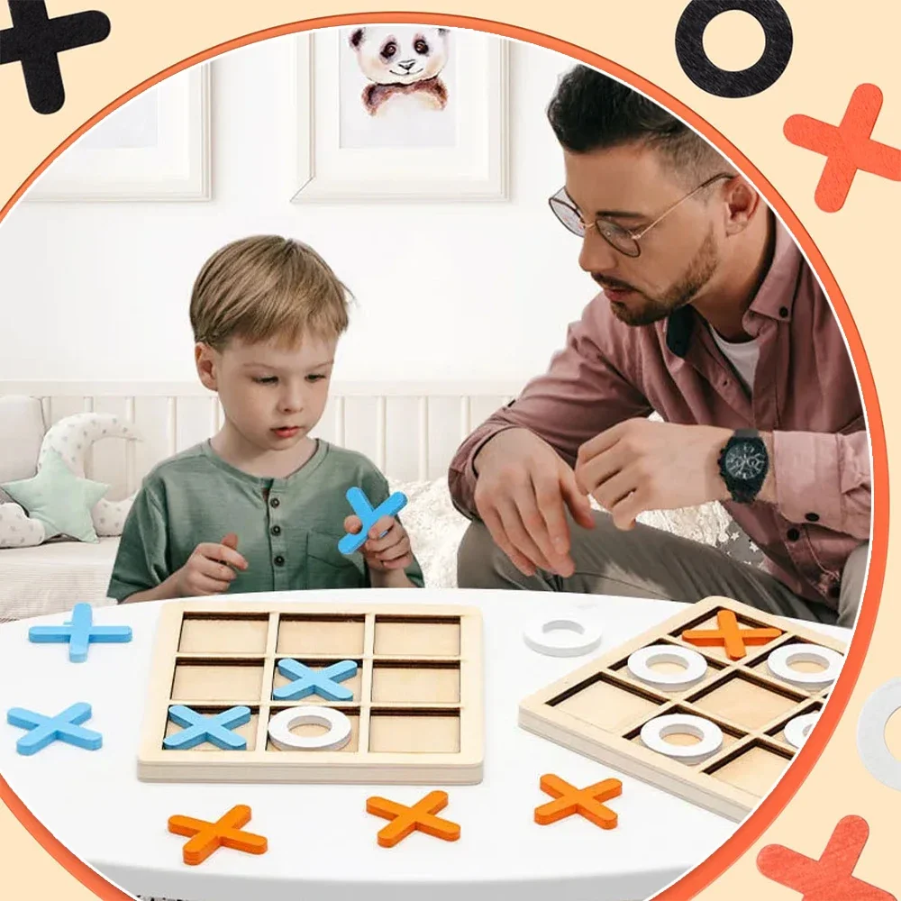 나무 XO Tic Tac Toe 게임 미니 체스 보드  - Board Game For 6 Years Old 리뷰 및 가격