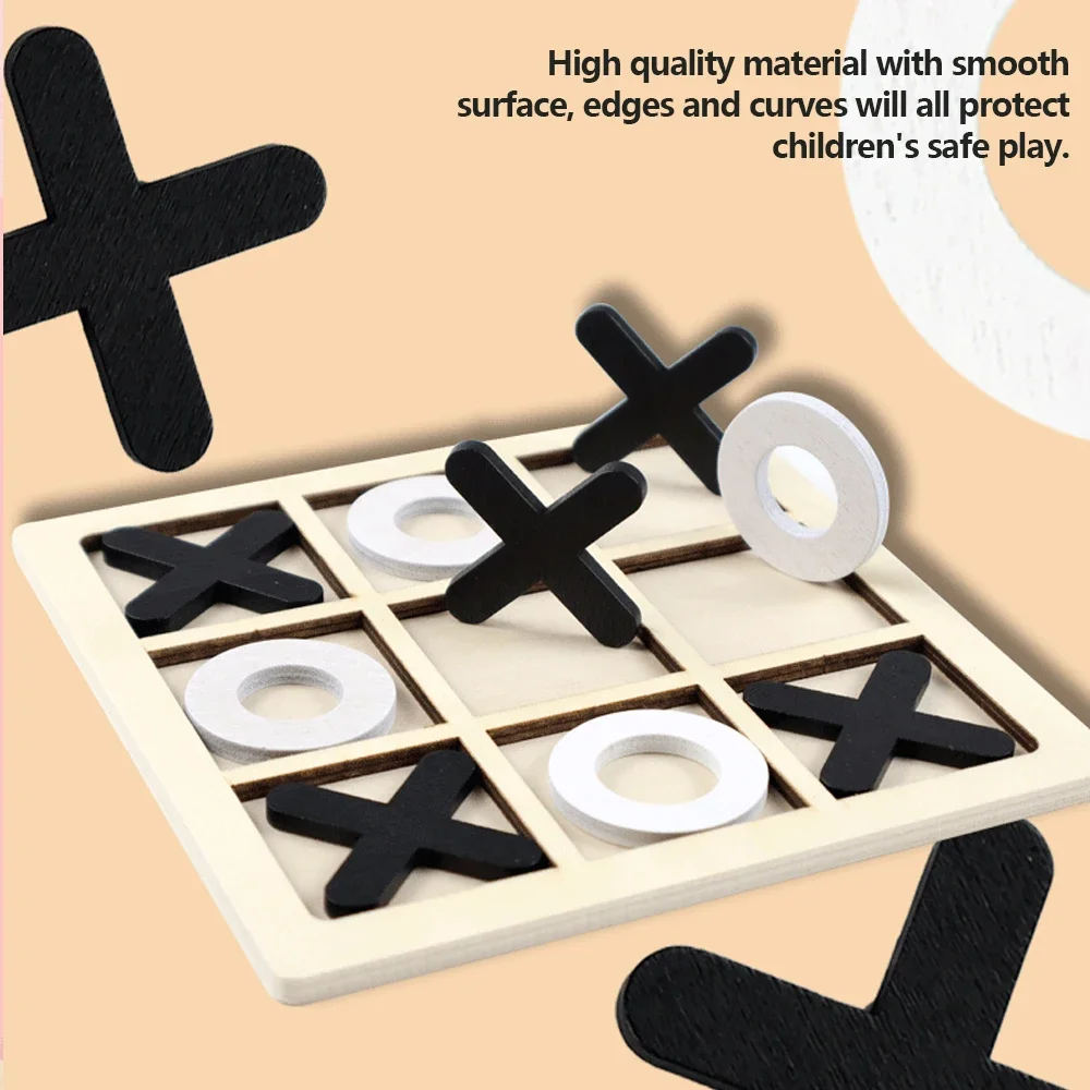 나무 XO Tic Tac Toe 게임 미니 체스 보드  - Board Game For 6 Years Old 리뷰 및 가격