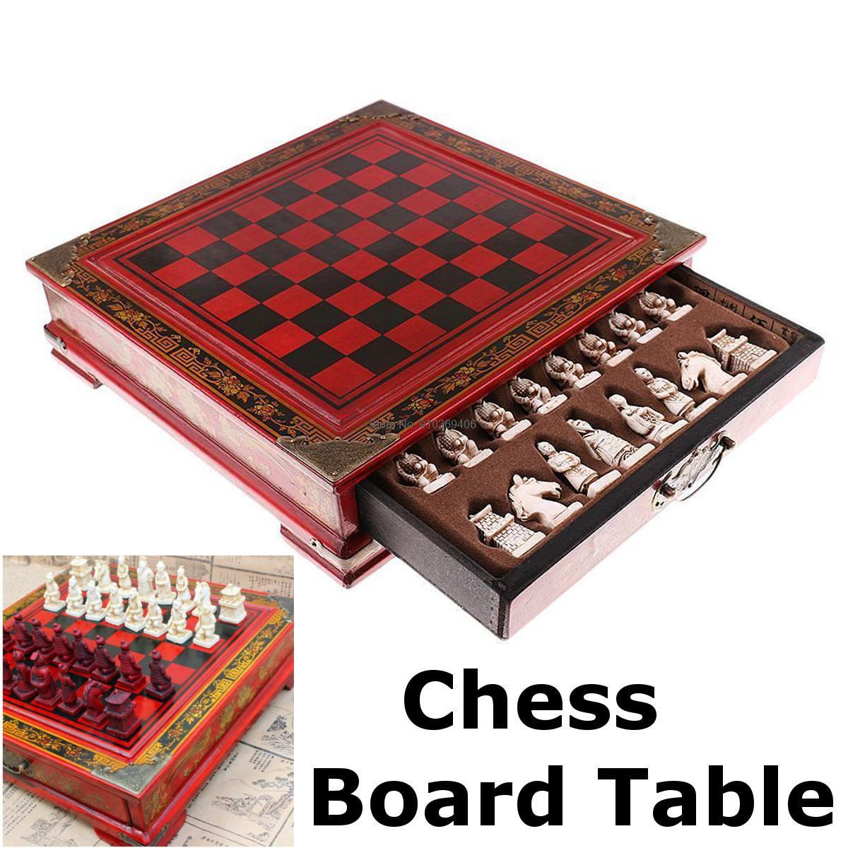 클래식 중국 테라코타 전사 나무 체스 판 만화 캐릭터  - Magnetic Travel Chess 리뷰 및 가격