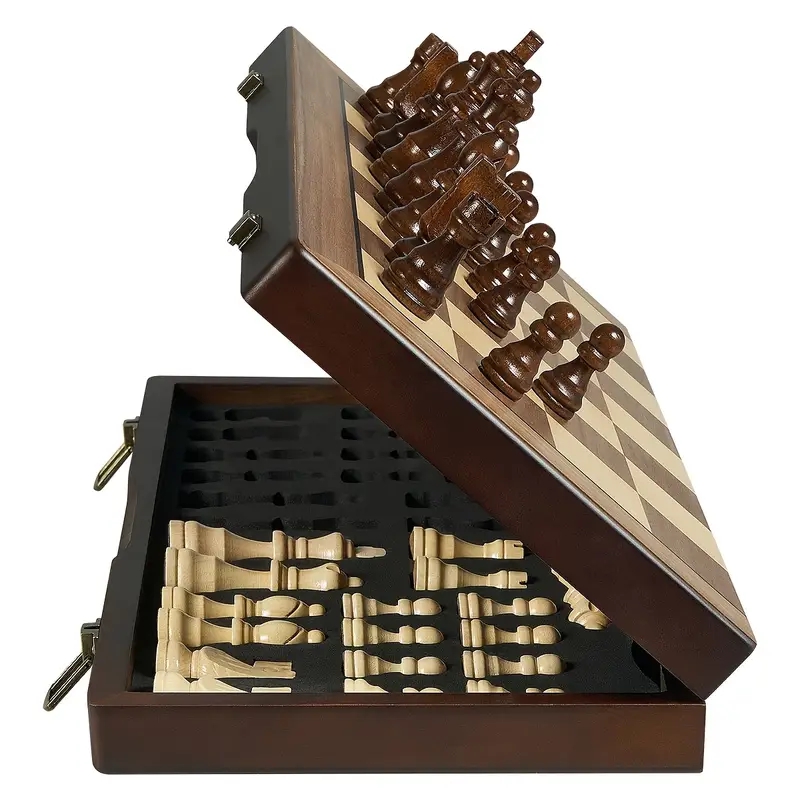 39.3cm/15.47인치 자기 나무 체스 세트, 추가 - Magnetic Travel Chess 리뷰 및 가격