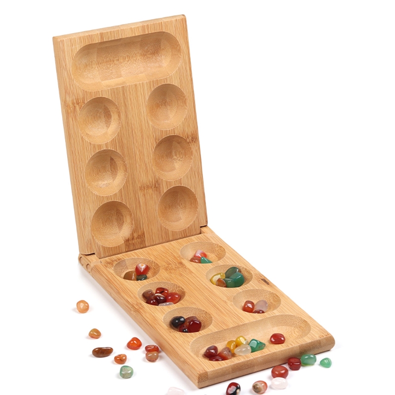 Mancala 보드 게임 다채로운 돌 자갈이 있는 접이 - Board Game Template 리뷰 및 가격