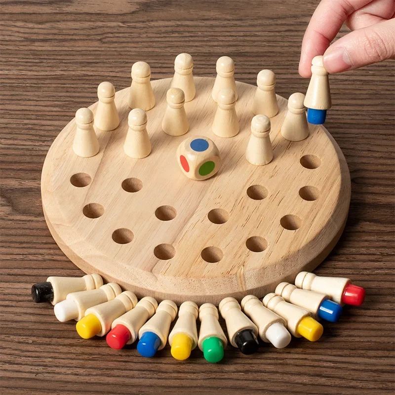 1PC 나무 메모리 매치 스틱 체스 컬러 게임 보드 퍼 - Board Game For 6 Years Old 리뷰 및 가격