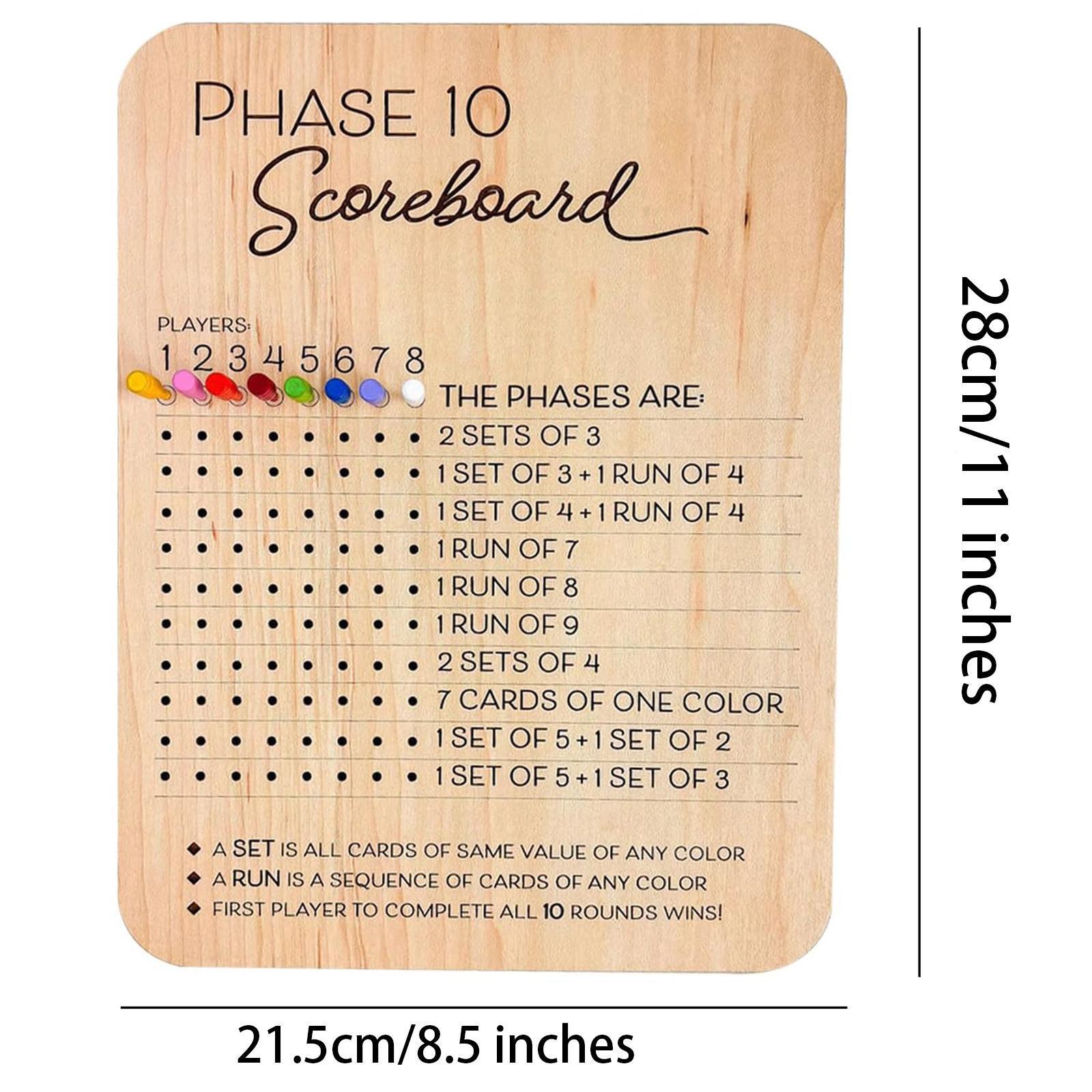 나무로 만든 1카운트 페이즈 10 점수판(8개의 색깔  - Board Game Template 리뷰 및 가격