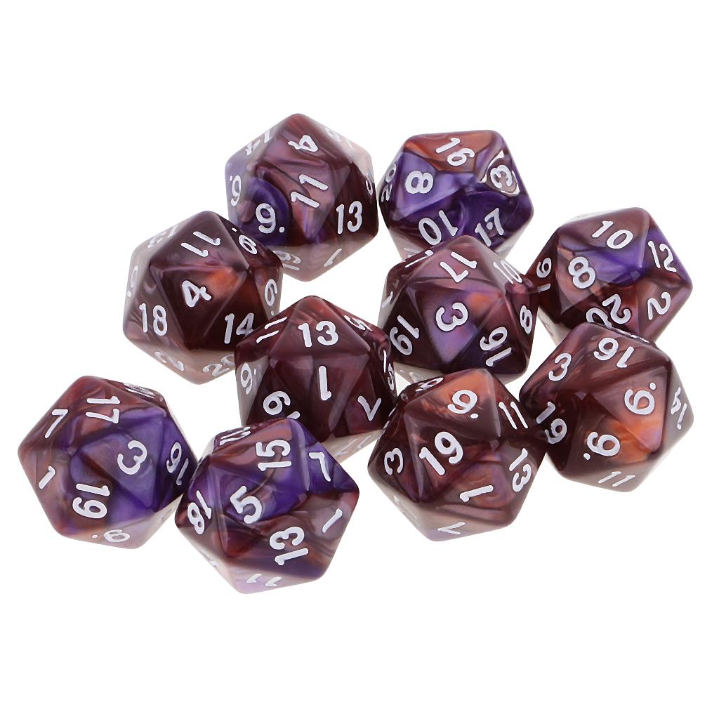 10pcs 다면체 20 양면 주사위 D20 오지 RPG - Board Game Electronic Table 리뷰 및 가격