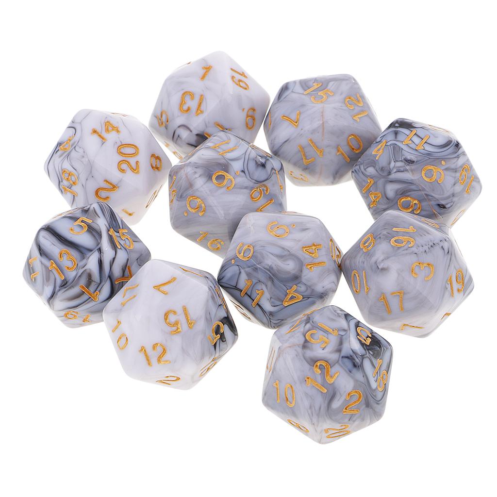 10pcs 다면체 20 양면 주사위 D20 오지 RPG - Board Game Electronic Table 리뷰 및 가격