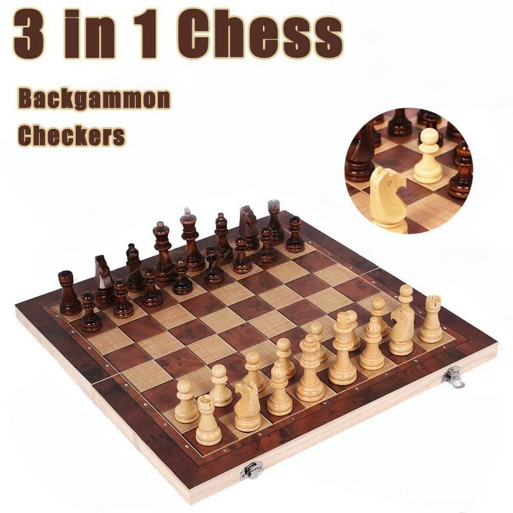 3 in 1 나무 체스 백개먼 체커 여행용 게임 세트  - Magnetic Travel Chess 리뷰 및 가격