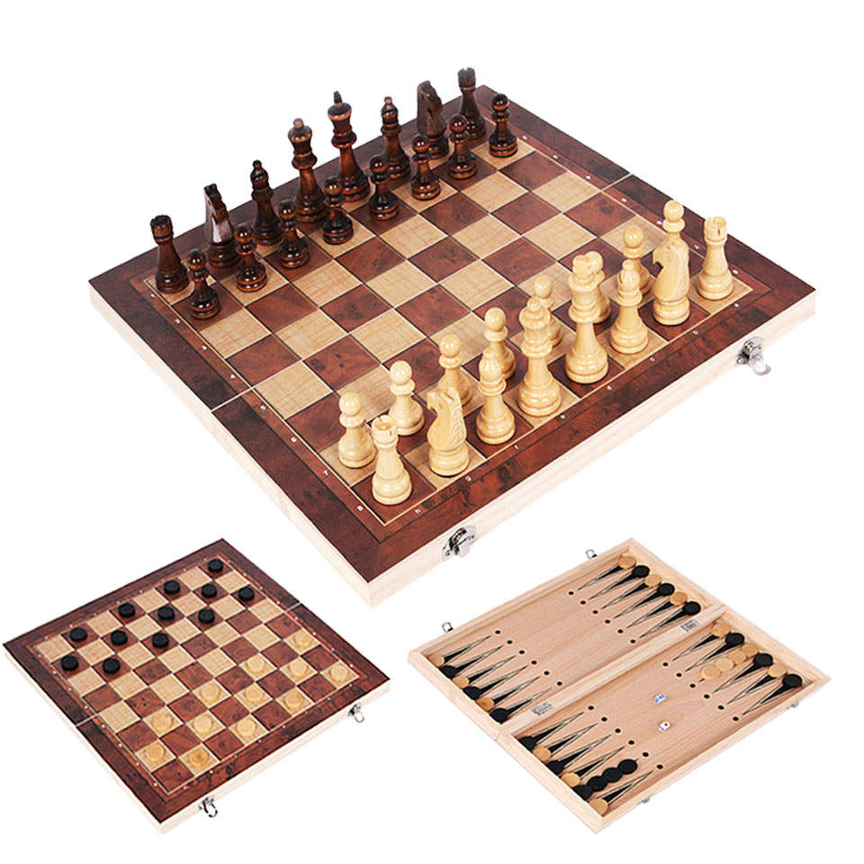 3 in 1 나무 체스 백개먼 체커 여행용 게임 세트  - Magnetic Travel Chess 리뷰 및 가격