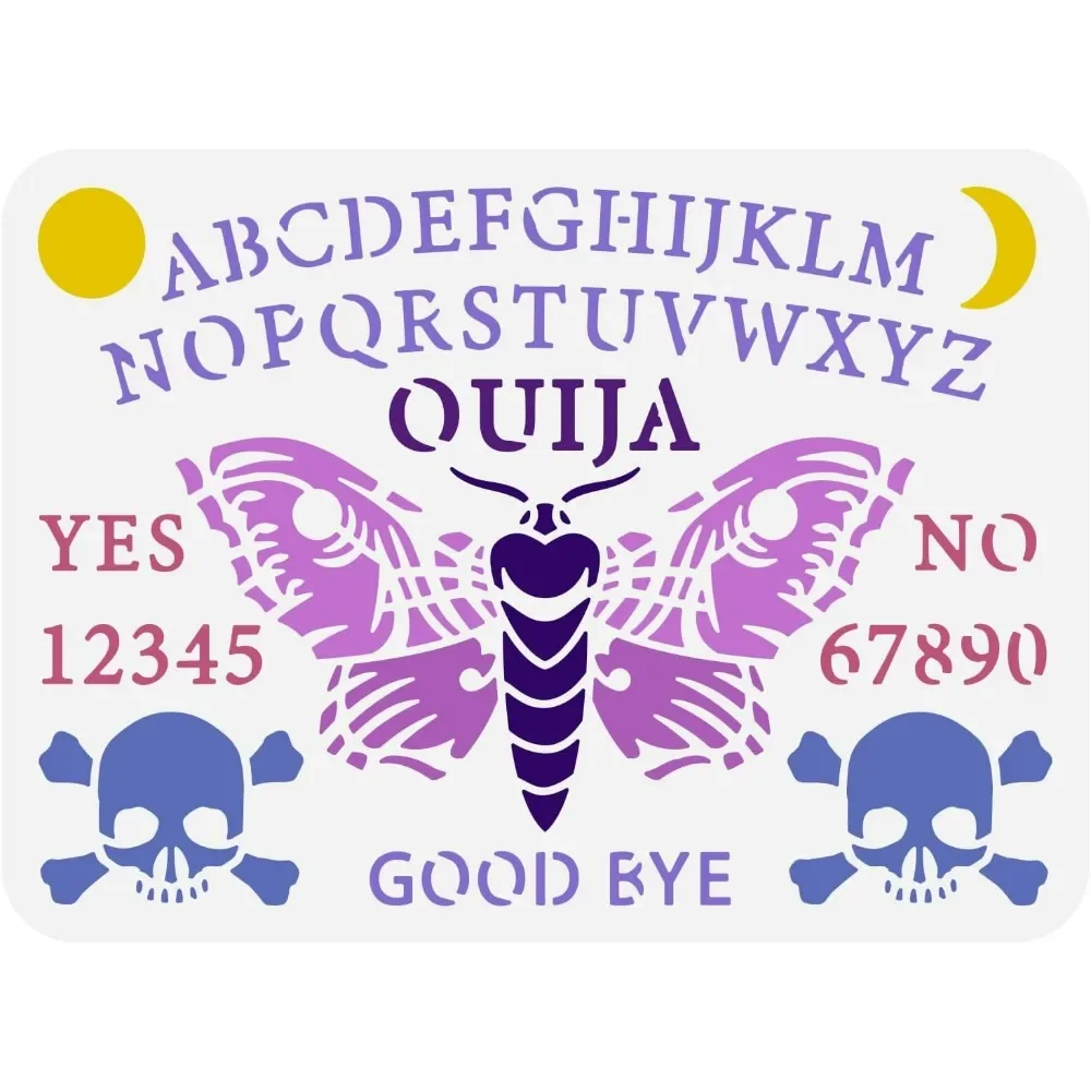 Ouija 보드 스텐실, 재사용 가능한 응답 보드 게임 - Board Game Template 리뷰 및 가격