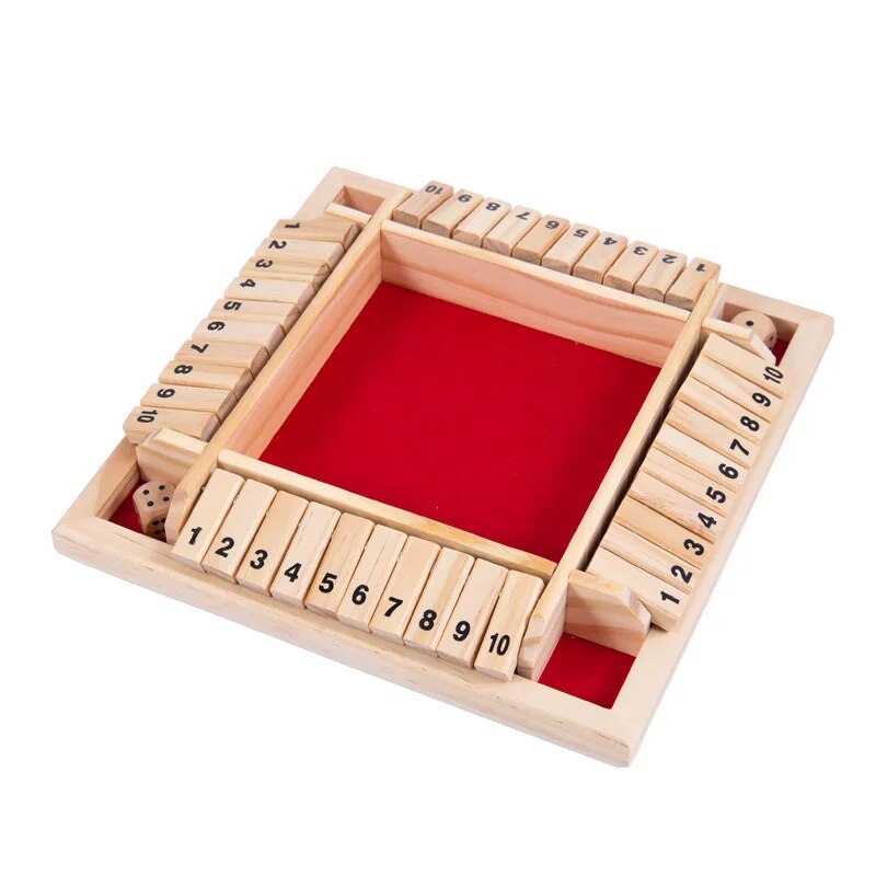 나무 주사위 보드 게임 4인용 상자 닫기 플랩 및 주사 - Board Game Organization 리뷰 및 가격