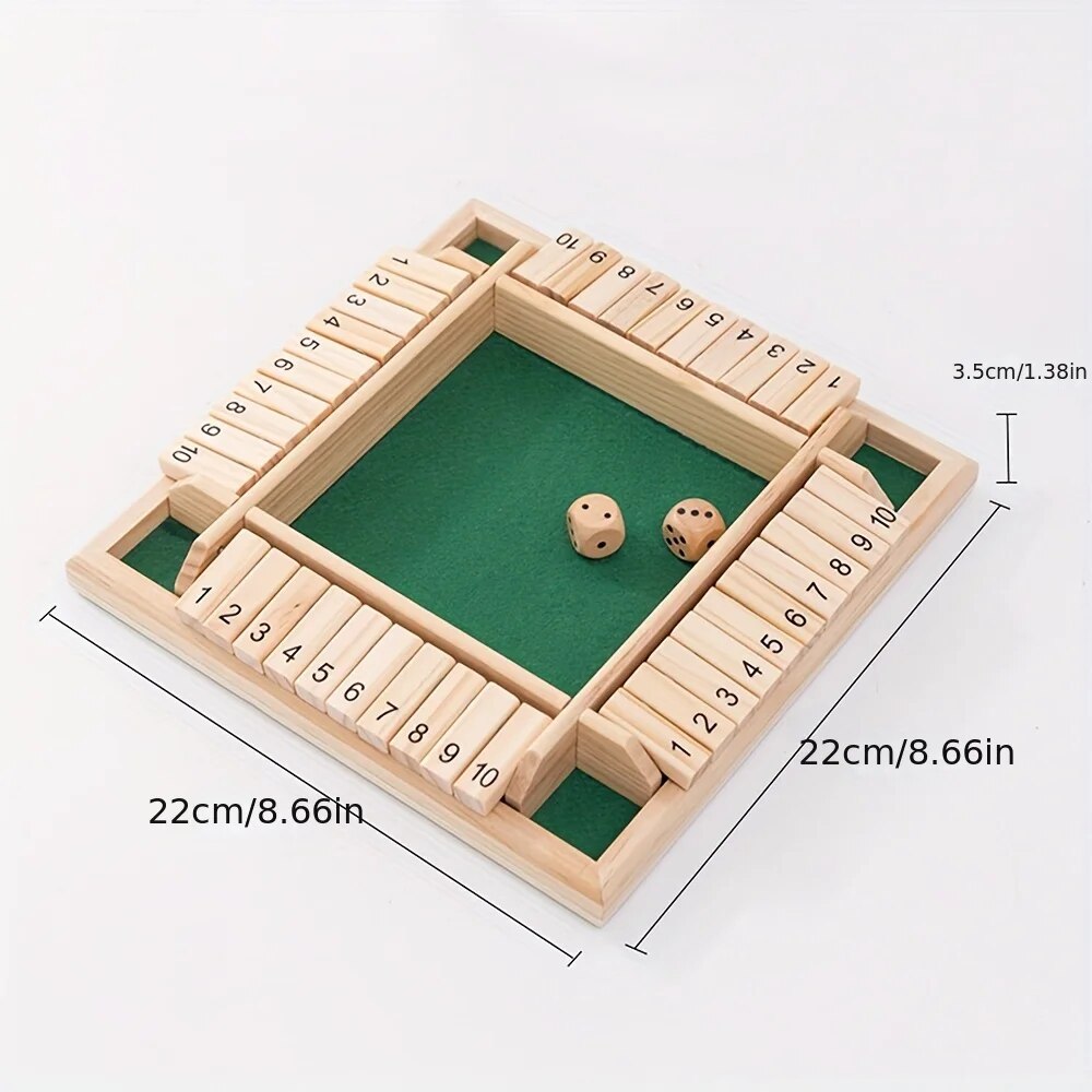 나무 주사위 보드 게임 4인용 상자 닫기 플랩 및 주사 - Board Game Organization 리뷰 및 가격